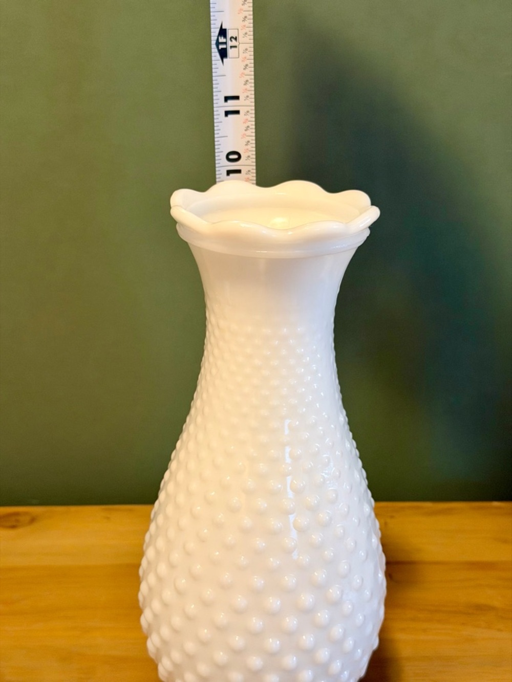 Vintage Milk Glass Lot Vases + Goblets Hobnail Grapes Wedding Decor - Picture 12 of 15
